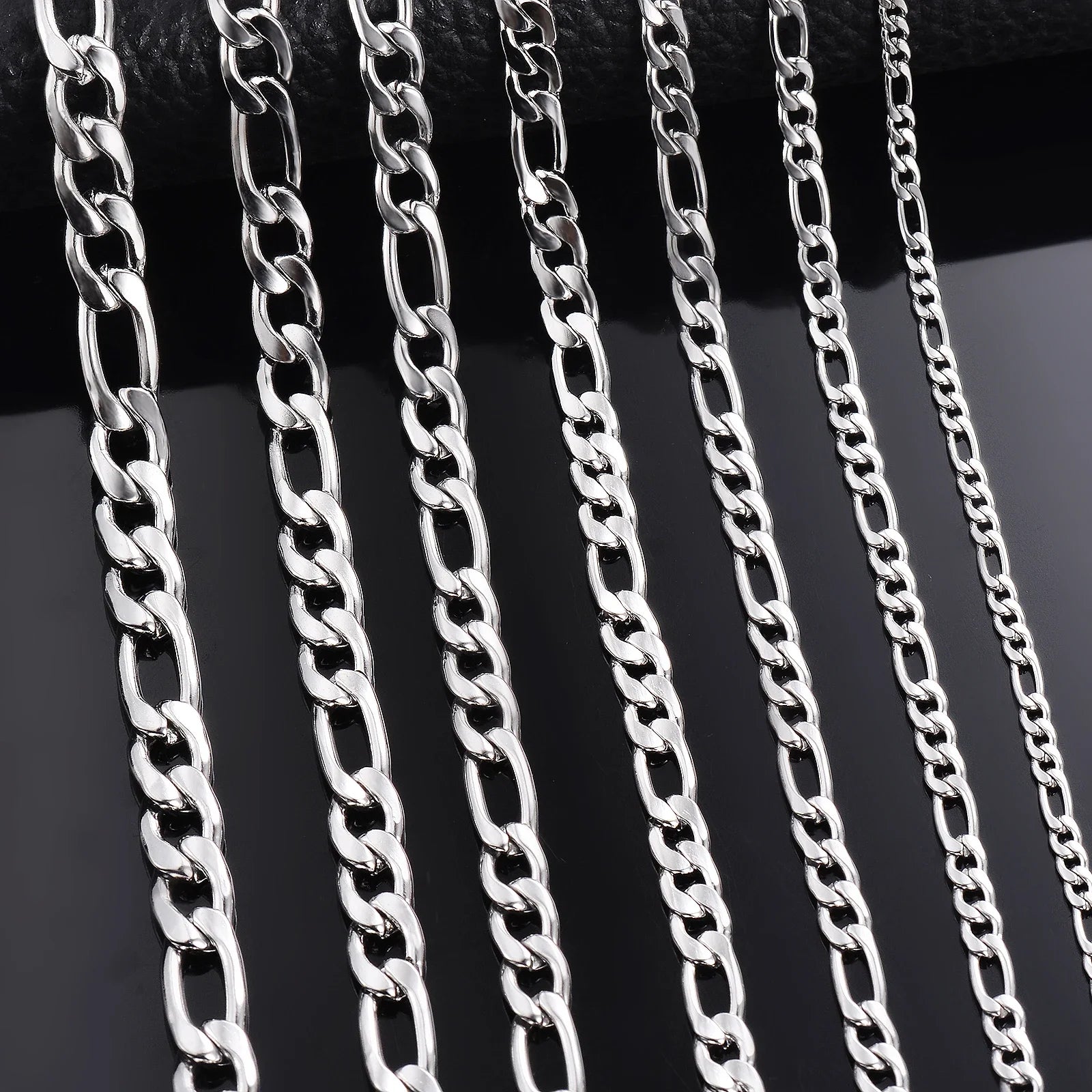 Wholesale 925 Sterling Silver Necklace 2-12mm Width 40-75cm Long Chain Lobster Clasp Men and Women Engagement Jewelry